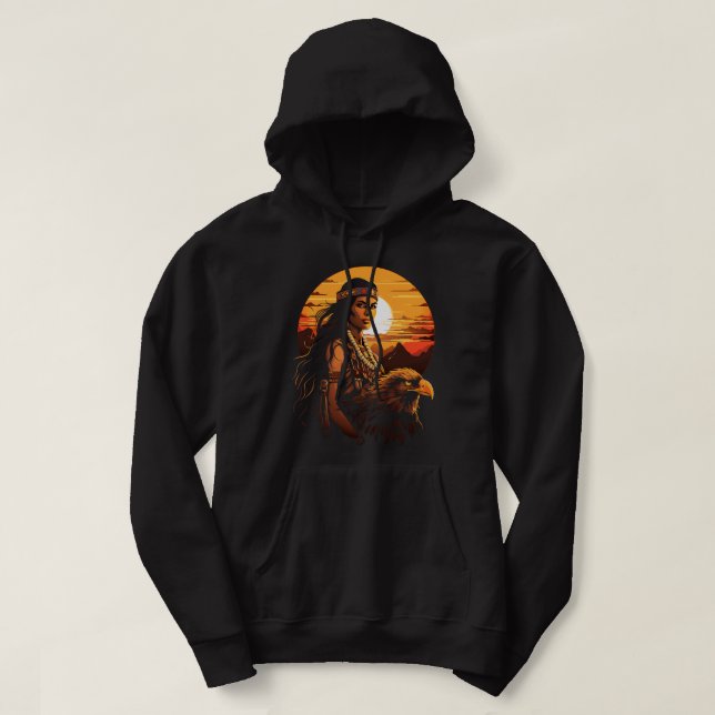Moletom Indígeno índio indígena Eagle Sunset (Frente do Design)