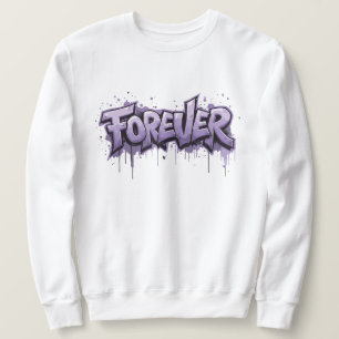 Moletom Infinidade de Lavanda de grafite "FOREVER"