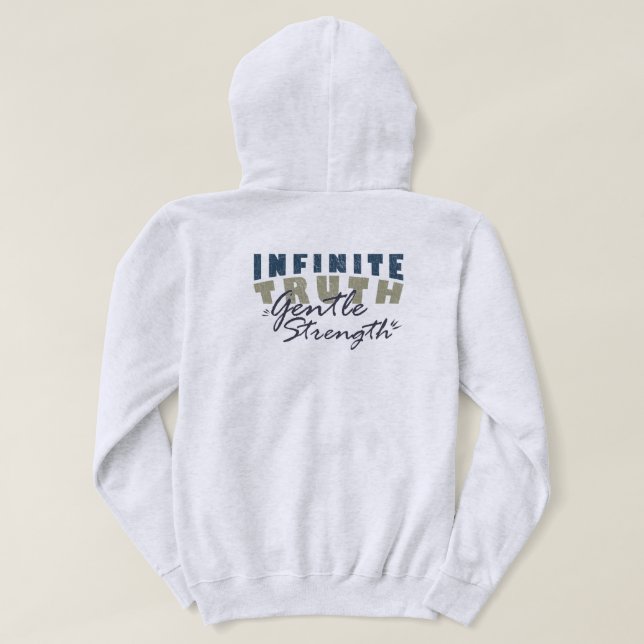 Moletom Infinite Truth, Gentle Strength Men's Hoodies (Verso do Design)