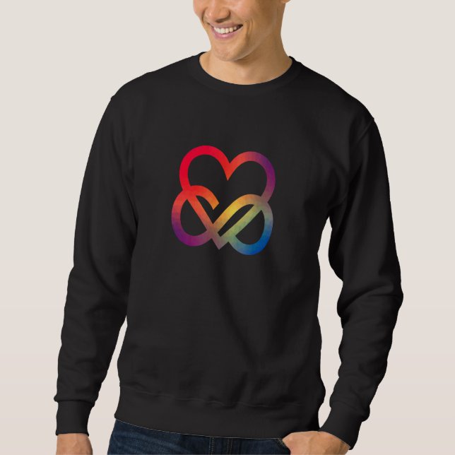 Moletom Infinity Heart - Colorful Heart Symbol Love Infini (Frente)