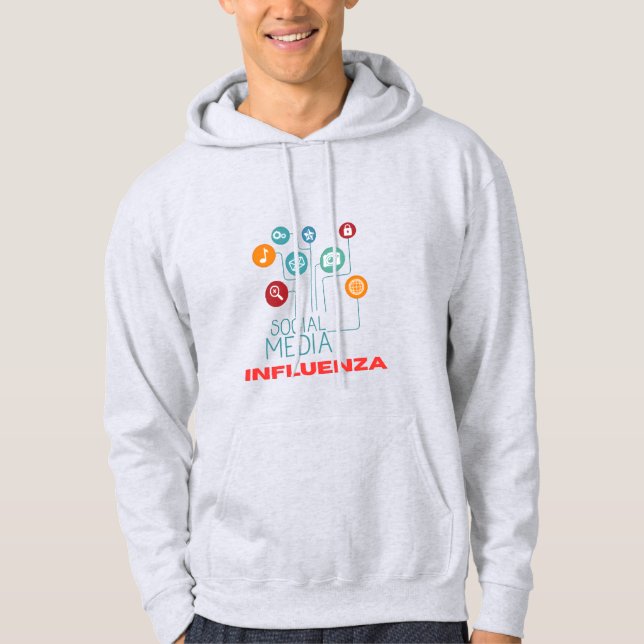 Moletom "Influenza das Mídias Sociais" Divertido (Frente)