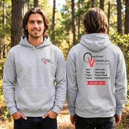 Moletom Informações no verso do logotipo da Outdoor Vision