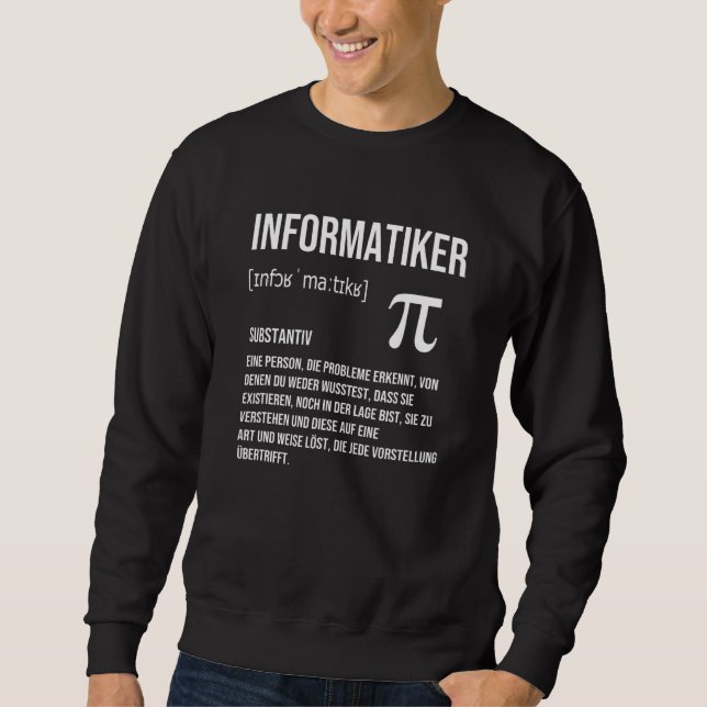 Moletom Informatiker Definition Programmer It (Frente)