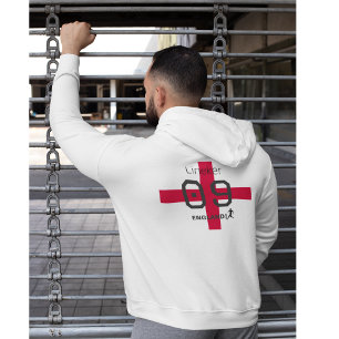 Moletom Inglaterra Cruz de São Jorge Nome Personalizado Pa