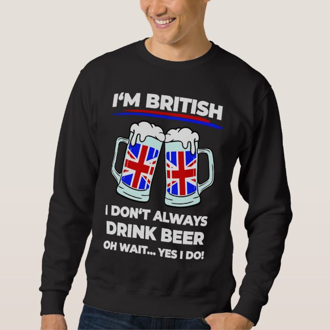 Moletom Inglaterra dizendo cerveja britânica para os britâ (Frente)