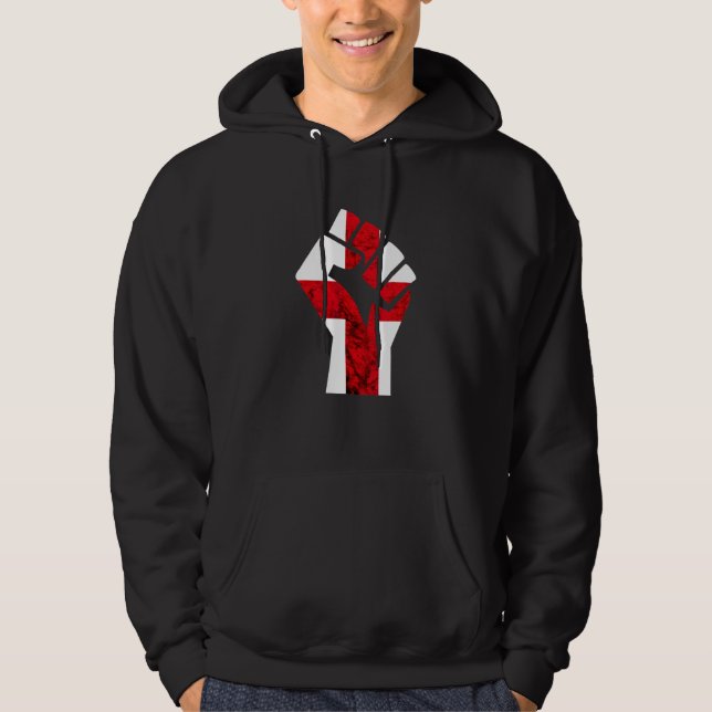 Moletom Inglaterra Punho Poder Cruz de São Jorge Orgulho I (Frente)