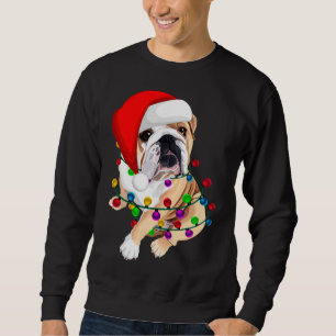 Moletom Inglês Buldogue Natal Dogmas Santa Hat Xmas Do