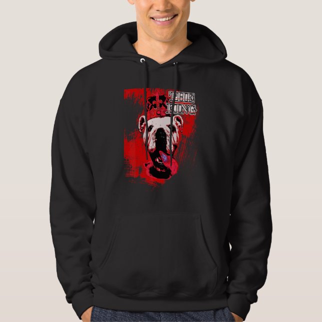 Moletom Inglês Bulldog Com Cães Corvos Motif (Frente)