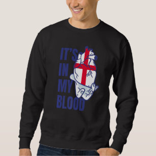 Moletom Inglês Flag Heart Blood Veins Hand England