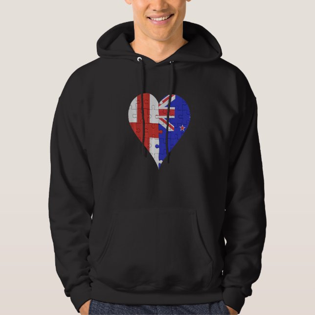 Moletom Inglês New Zealander Flag Heart (Frente)
