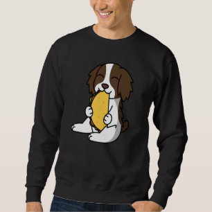Moletom Inglês Springer Spaniel Comendo Um Cão De Taco