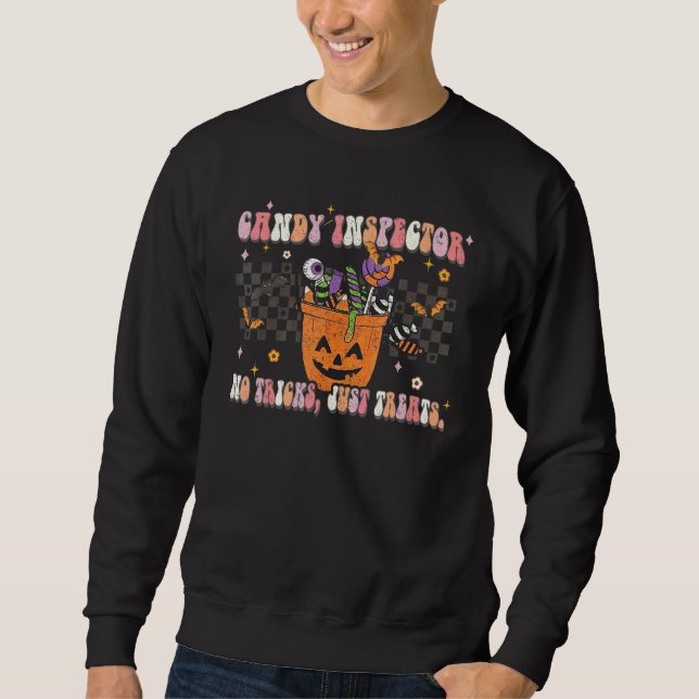 Moletom Inspetor de Doces Halloween Sem Truques Só Gulosei (Frente)