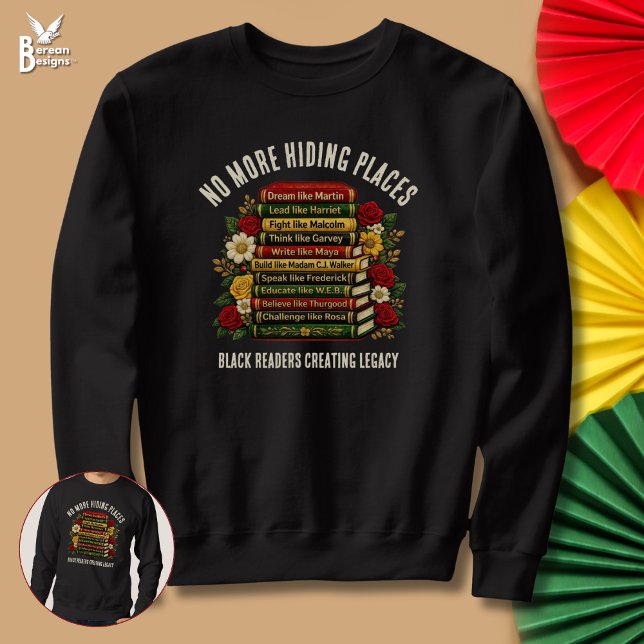 Moletom Inspirational Black History Icons Book Club (Customizable Black History Heroes Bookish Empowerment sweatshirt gift for Book Club Lovers)