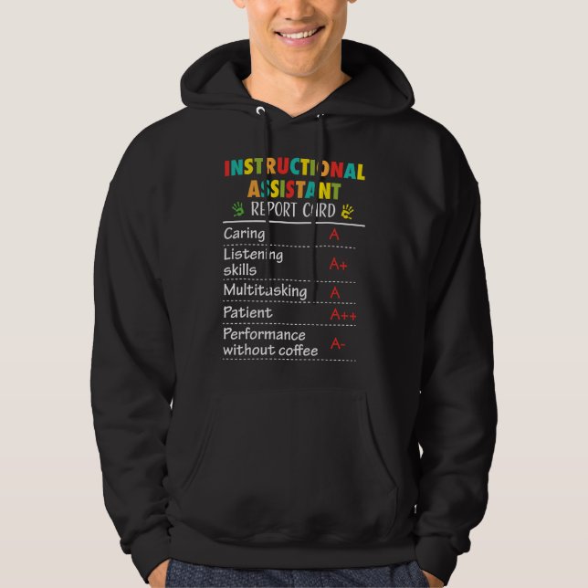 Moletom Instructional Assistant Funny Report Appreciation  (Frente)