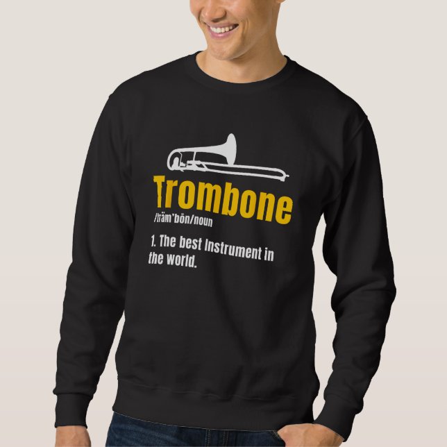 Moletom Instrumento de latão trombonista (Frente)