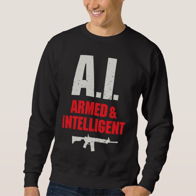 Moletom Inteligência Artificial Armed e Inteligente G (Frente)