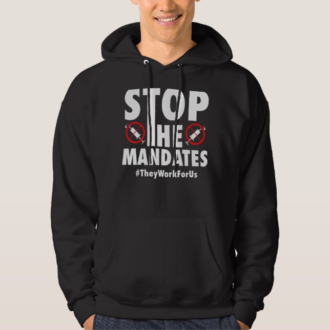 Moletom Interromper Os Mandatos Anti-Vacinação Sem Anti-Va (Frente)
