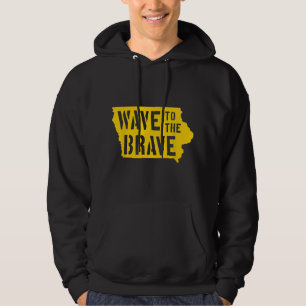 Moletom Iowa Wave para a Brave Stencil - Letra Preta Doura