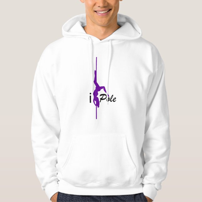 Moletom iPole roxo/preto (Frente)