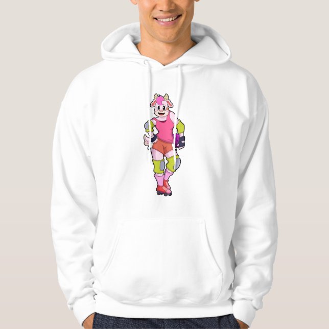 Moletom Ir como skater em linha com Skates em linha (Frente)