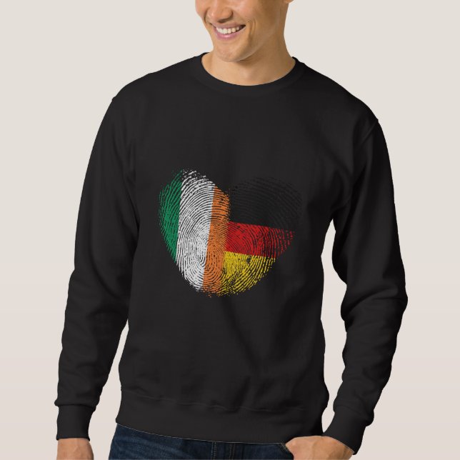 Moletom Ireland Fingerprint for Proud German-Irish (Frente)