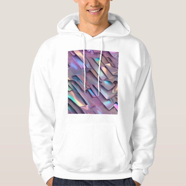 Moletom Iridescente futurista/abstrato holográfico (Frente)