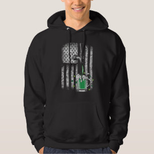 Moletom Irish American Flag Beer Shamrock Rua Patrick
