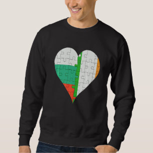 Moletom Irish Flag Heart da Bulgária