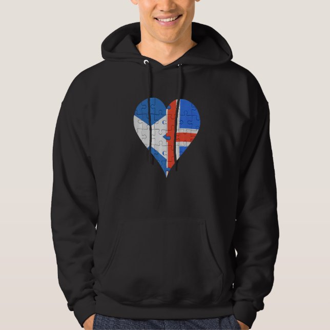 Moletom Irish Flag Heart escocês (Frente)
