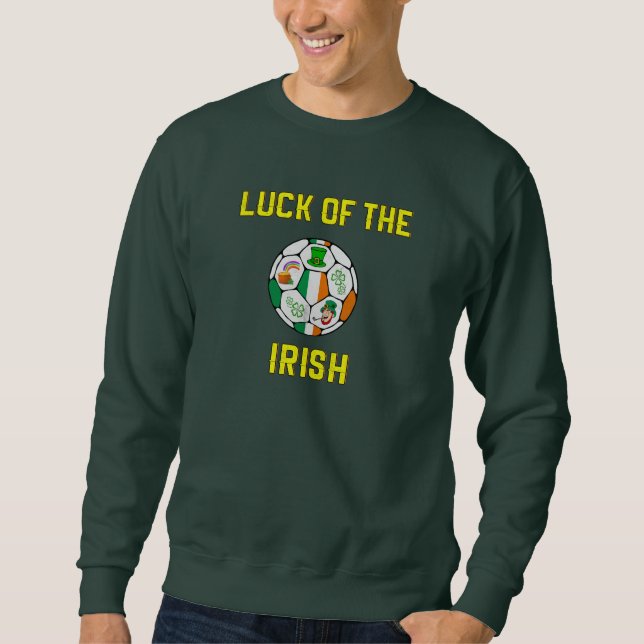 Moletom Irish Flag Soccer Ball - Sorte dos Irlandeses (Frente)