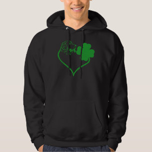 Moletom Irish Golden Retriever Face Shamrock St Patricks D
