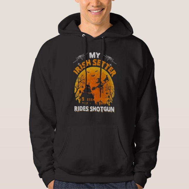 Moletom Irish Setter Ride Shotgun  Irish Setter Dog Dia da (Frente)