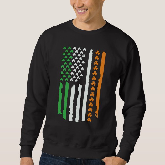 Moletom Irish USA Flag St Patricks Day (Frente)