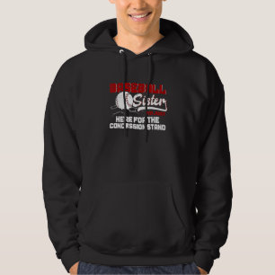 Moletom Irmã de beisebol Estou apenas aqui no balcão de co