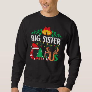 Moletom Irmã Grande Claus Natal Família Luzes Árvore San