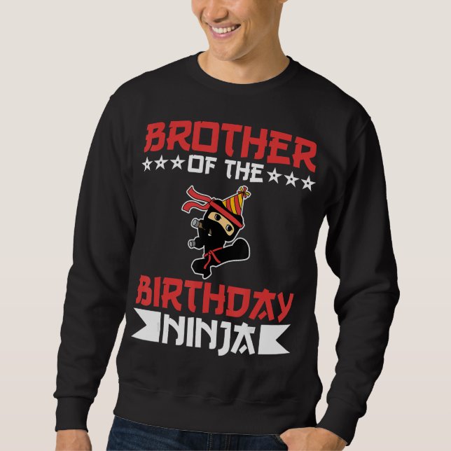 Moletom Irmão De Aniversário Ninja Fight Taekwondo Gift (Frente)