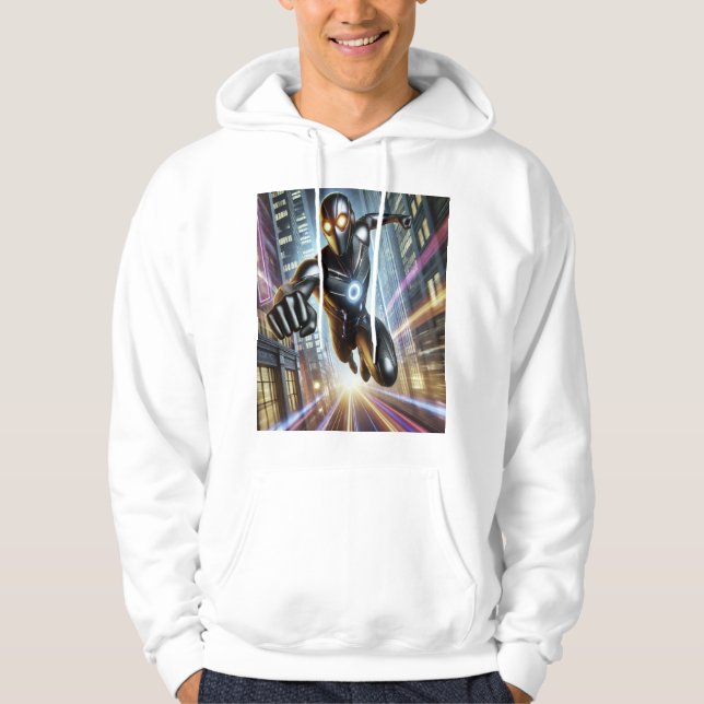 Moletom Ironman Futurist City Rush Hoodie - Neon Hero Co (Frente)