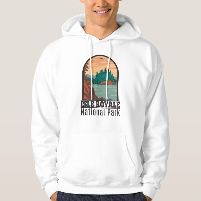Moletom Isle Royale National Park Michigan Vintage (Frente)