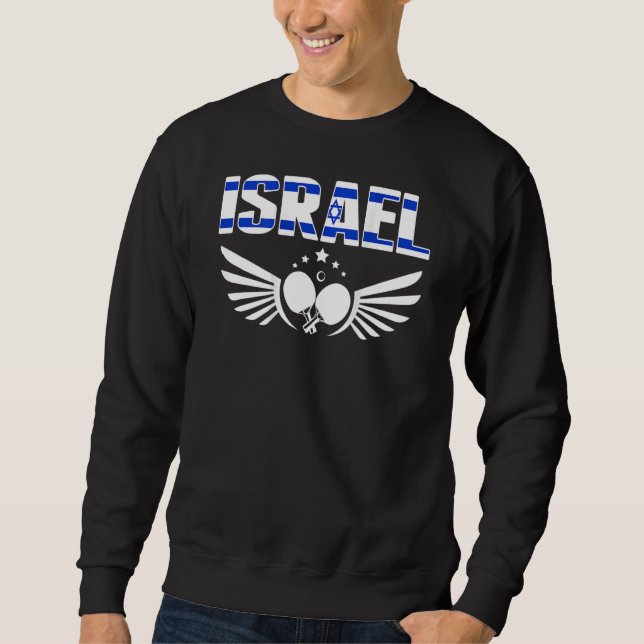 Moletom Israel Table Tennis   Support Israeli Ping Pong Te (Frente)