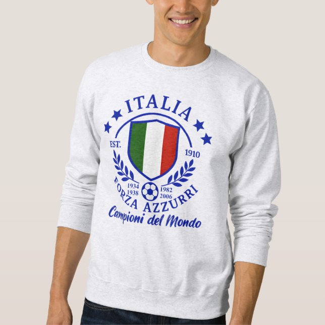 Moletom Italia Calcio 4 Stelle T-Shirt (Frente)