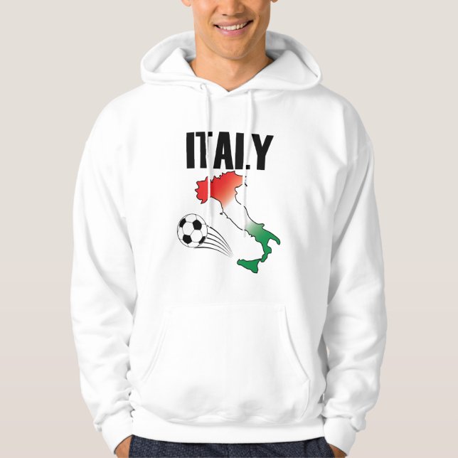 Moletom Itália Futebol Fan Map Boot Futebol Ball (Frente)