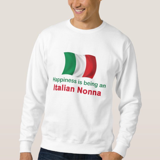Moletom Italiano feliz Nonna (Frente)