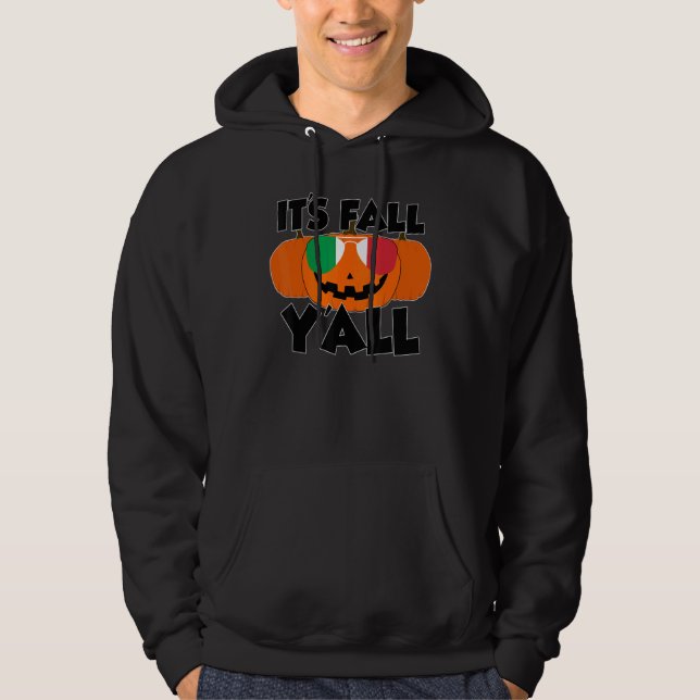 Moletom It's Fall Y'all Thanksgiving Pumpkin Italy Glasses (Frente)