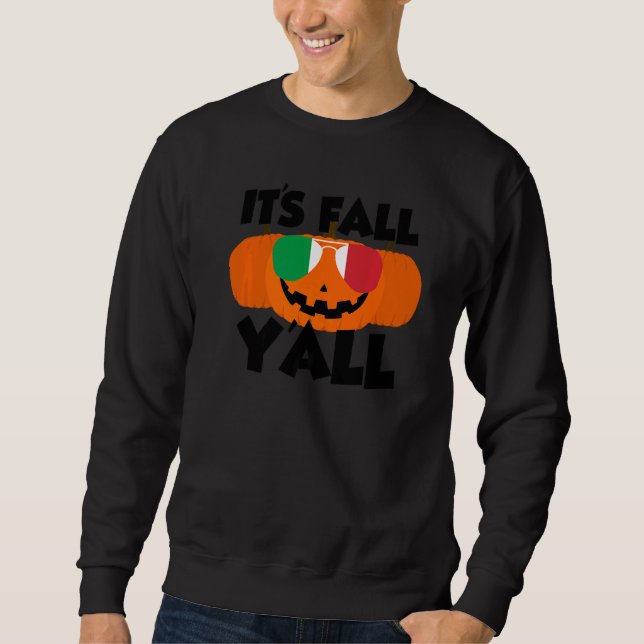 Moletom It's Fall Y'all Thanksgiving Pumpkin Italy Glasses (Frente)