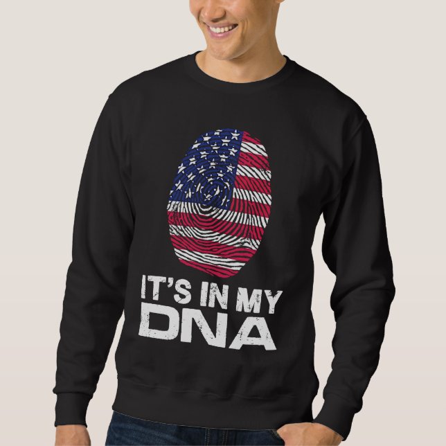 Moletom IT'S MY DNA IN Flag National Pride Fingerprint Nat (Frente)