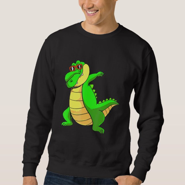 Moletom Jacaré Dabbing Crocodilo Dab Para Crianças (Frente)