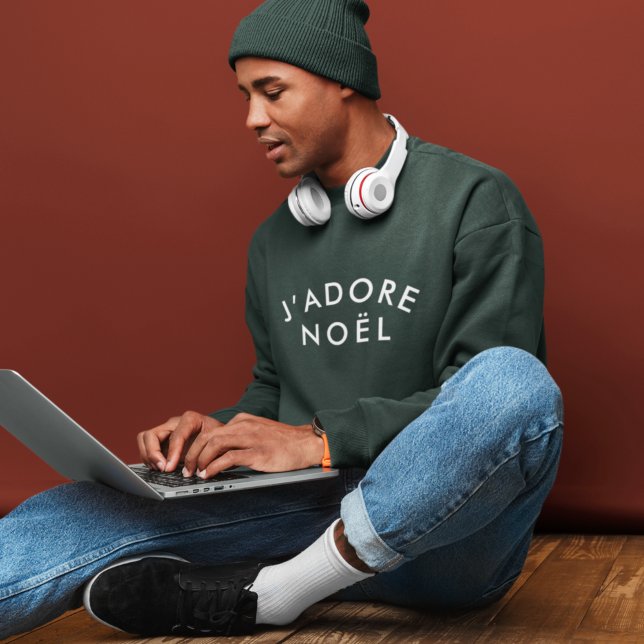 Moletom J'adore Noel | Modern Love Christmas Trendy Xmas (“J’adore Noël” Christmas sweatshirt by Guava, featuring modern minimalist French-inspired typography)
