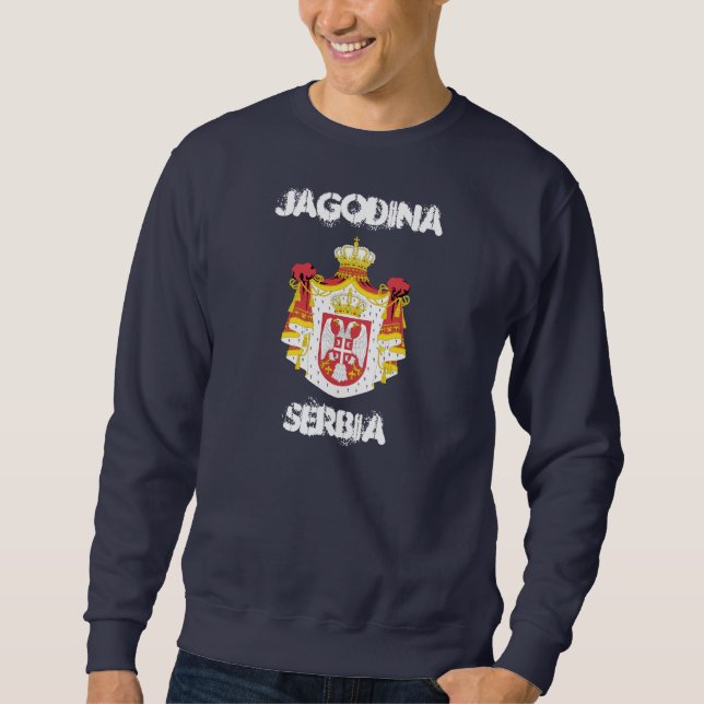 Moletom Jagodina, Sérvia com casaco de armas (Frente)