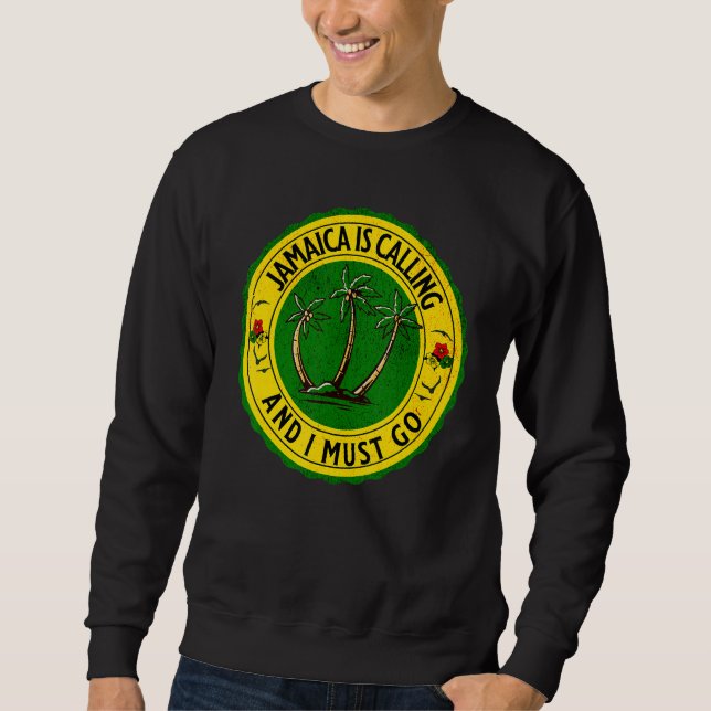 Moletom Jamaica Está Chamando Eu Devo Ir Jamaicano Jamaica (Frente)