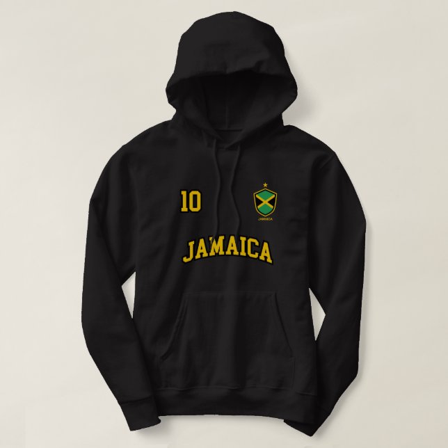 Moletom Jamaica Hoodie Número 10 Esportivo Equipe de Futeb (Frente do Design)